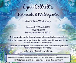 Next online workshop March Mermaids & Waterspirits by Lynn Cottrell